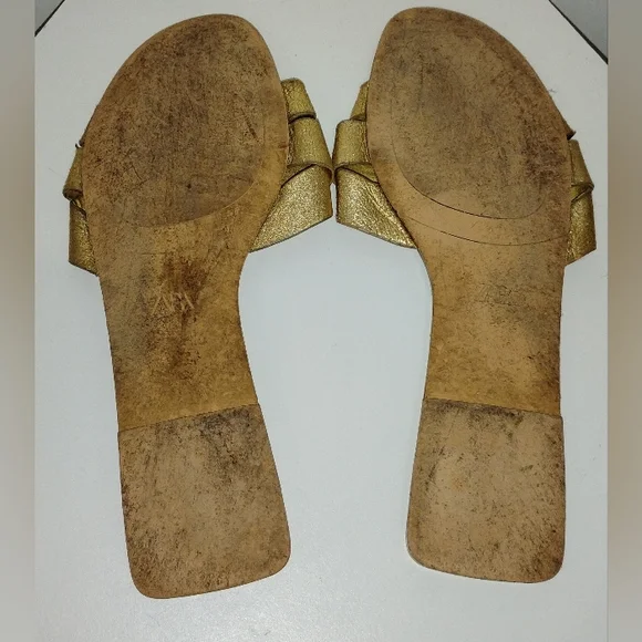 GOLD ZARA SLIDES - Picture 4 of 4